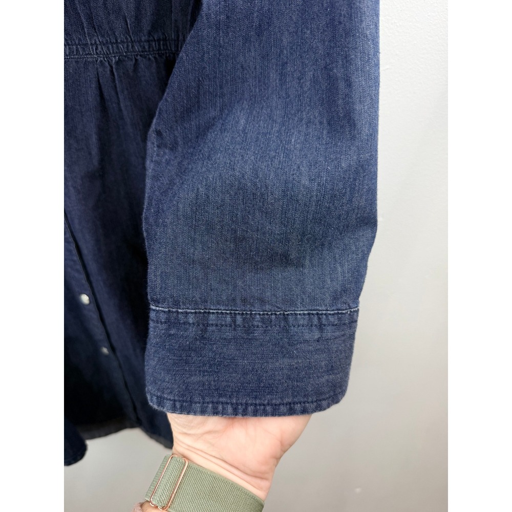 Style & Co Women's Denim Shirt Dress Button Front Roll Tab Sleeves Sz M‎ Casual - Picture 7 of 11